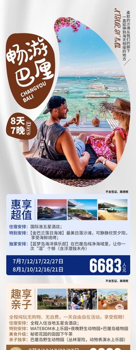畅游巴厘岛旅游海报