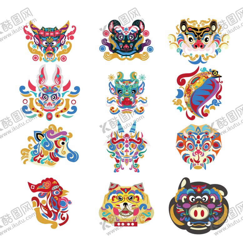 编号：50805806270146217581【酷图网】源文件下载-十二生肖