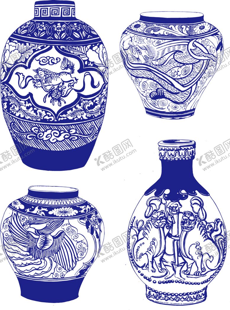 编号：16452309230742559481【酷图网】源文件下载-青花瓷纹样  