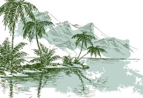 花朵建筑图案装饰