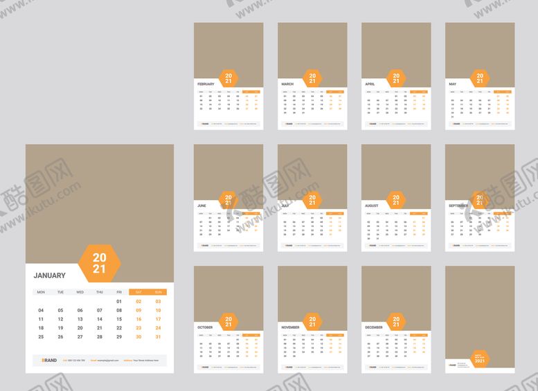 编号：30545009300116434154【酷图网】源文件下载-2021年日历