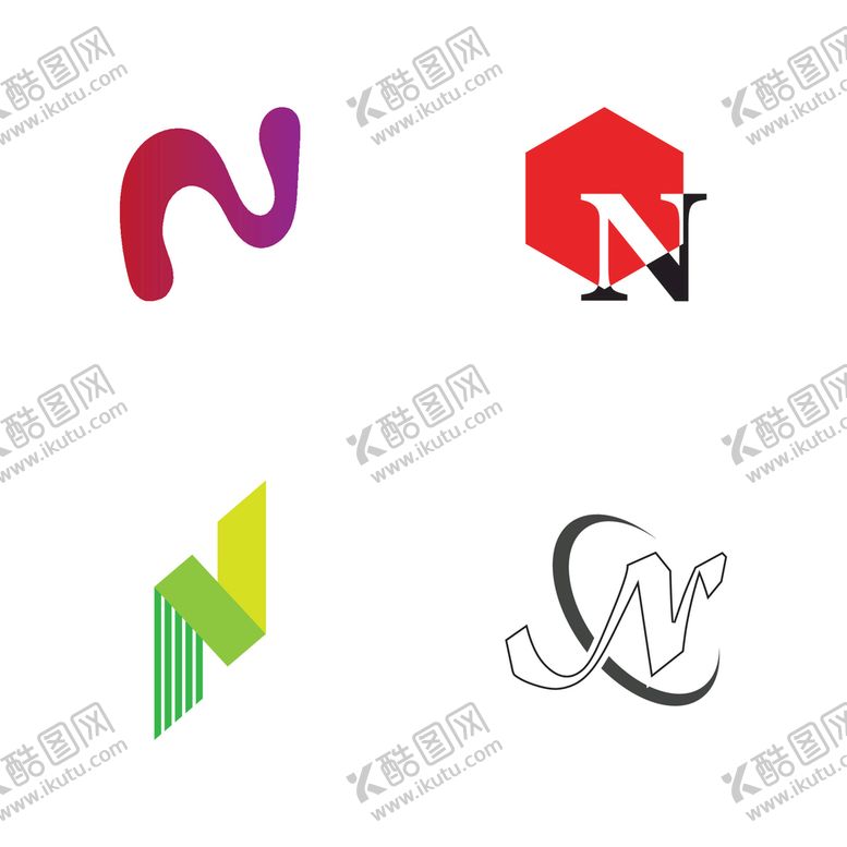 编号：35842010090310333892【酷图网】源文件下载-字母图标 N logo 标志