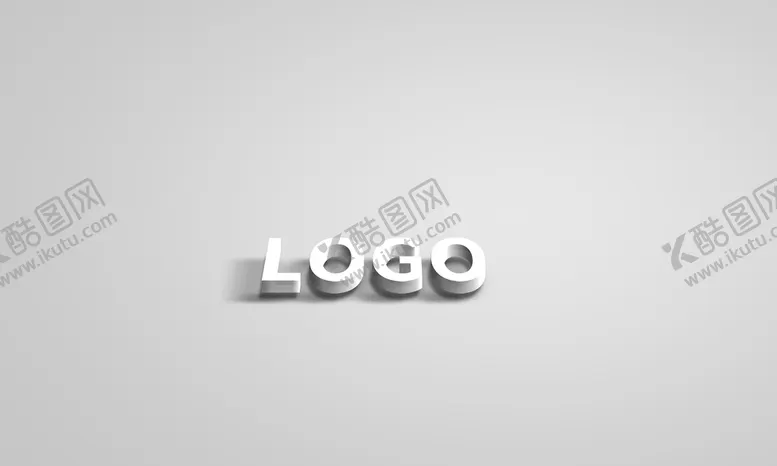 编号：65472109250955365472【酷图网】源文件下载-白色立体字logo样机效果图