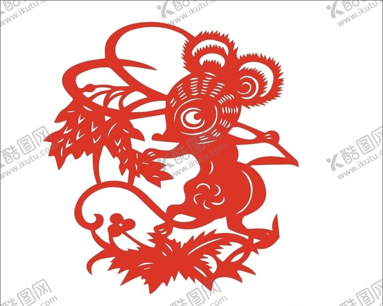 编号：94838406280911589847【酷图网】源文件下载-剪纸老鼠