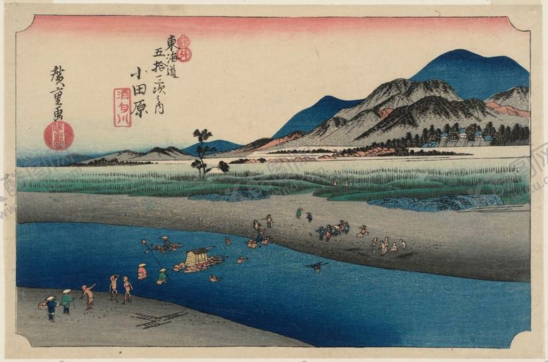 编号：82535310200726305836【酷图网】源文件下载-日本街景风景浮世绘