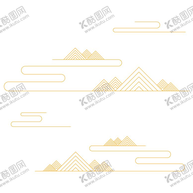 编号：52551906260750167349【酷图网】源文件下载-中式金色山峦
