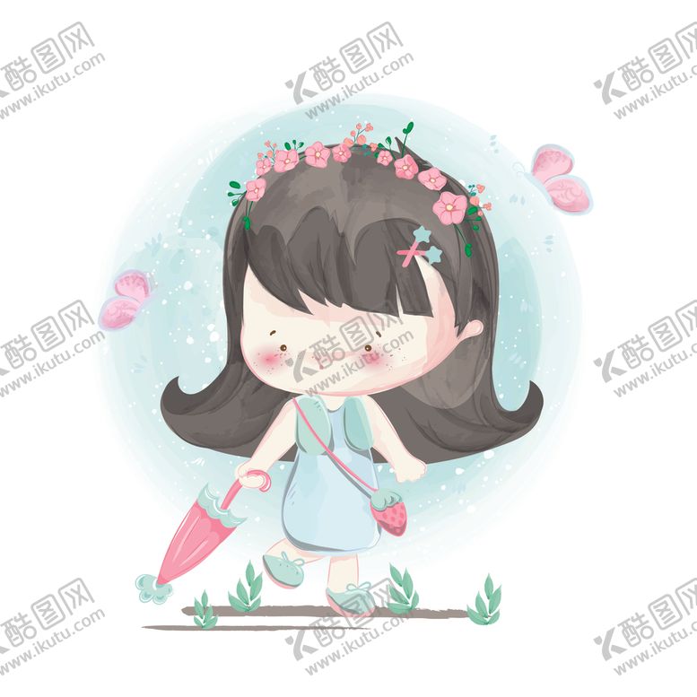 编号：99970309251605217842【酷图网】源文件下载-水彩手绘儿童