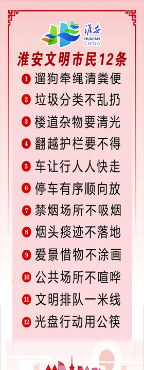 淮安文明市民十二条