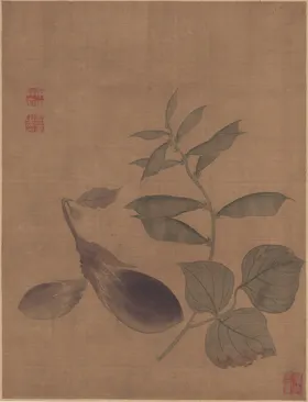 清代恽寿平花草绘画