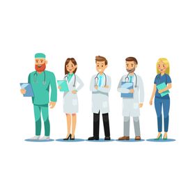 卡通医疗医生护士医院