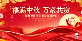 中秋节嫦娥国潮传统日展板