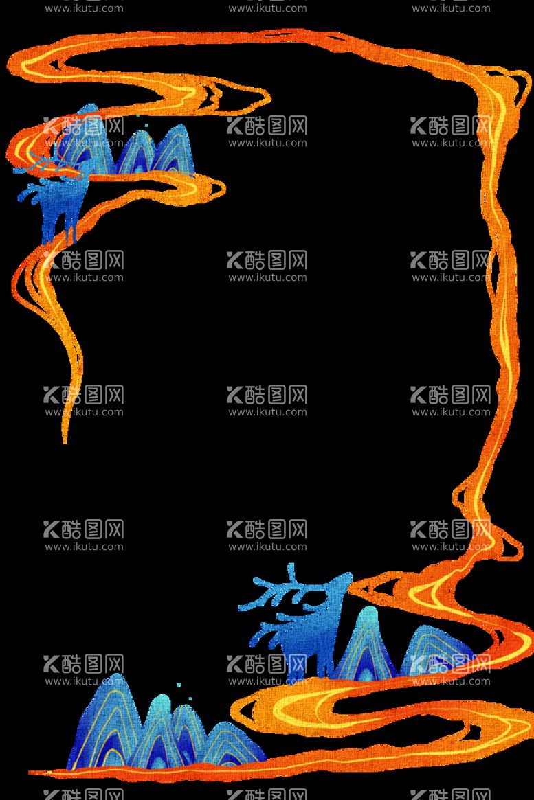 编号：38038211200456432646【酷图网】源文件下载-国潮背景框