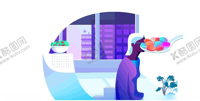 编号：49552909241541558485【酷图网】源文件下载-插画女人