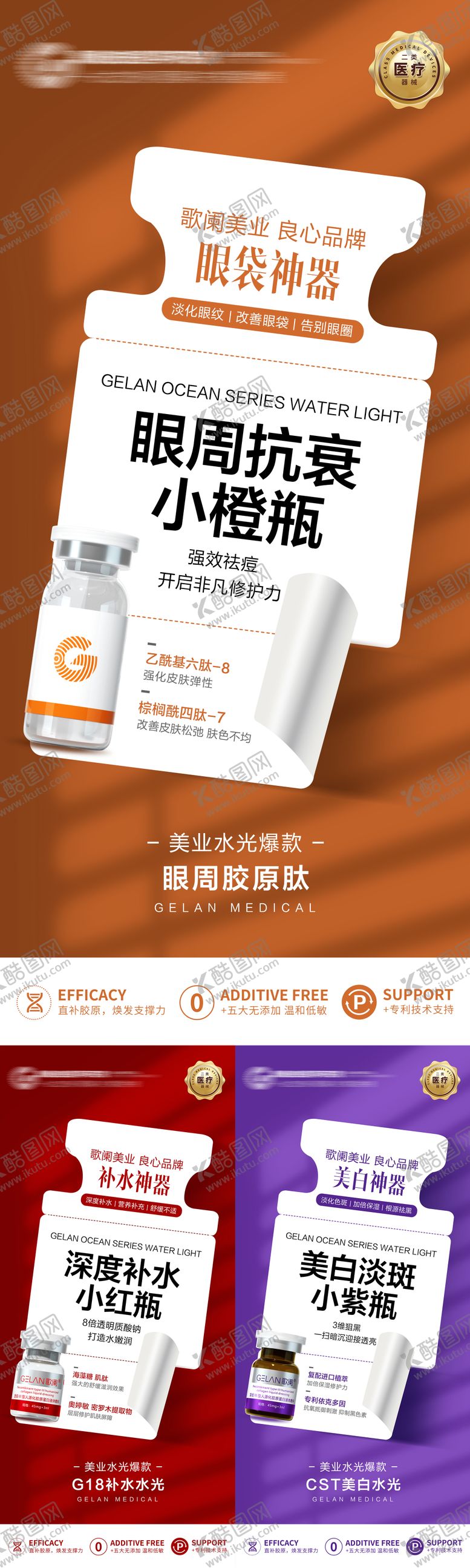 编号：26355106172054331899【酷图网】源文件下载-医美水光产品系列海报
