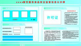 餐饮服务食品安全监督信息公示牌