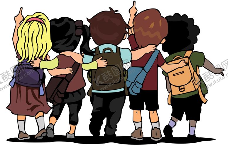 编号：76910809230211011568【酷图网】源文件下载-卡通学生小孩班服毕业季漫画