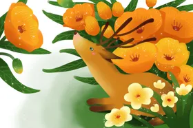 麋鹿装饰画挂新中式客厅无框