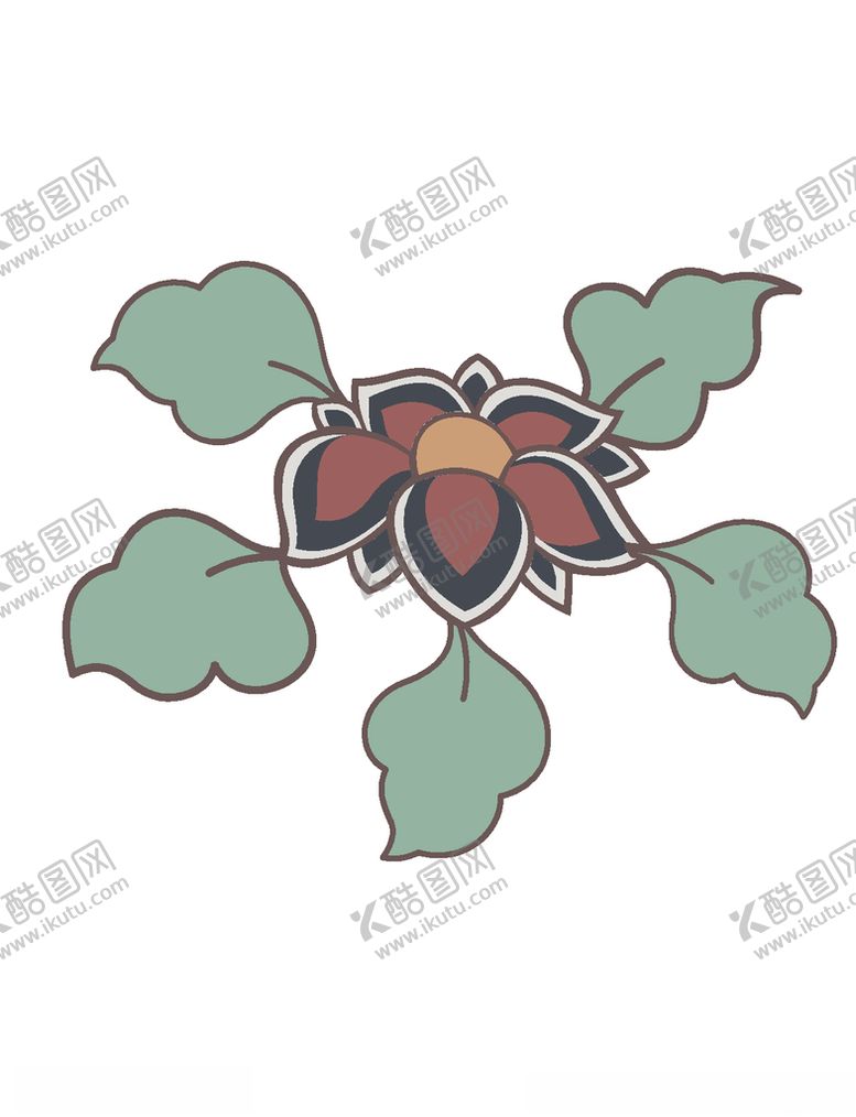 编号：71885510291630384586【酷图网】源文件下载-敦煌风格绘画植物花朵