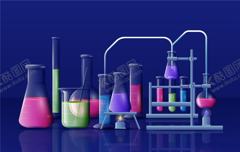 编号：60625810120915482460【酷图网】源文件下载-矢量科学实验器材