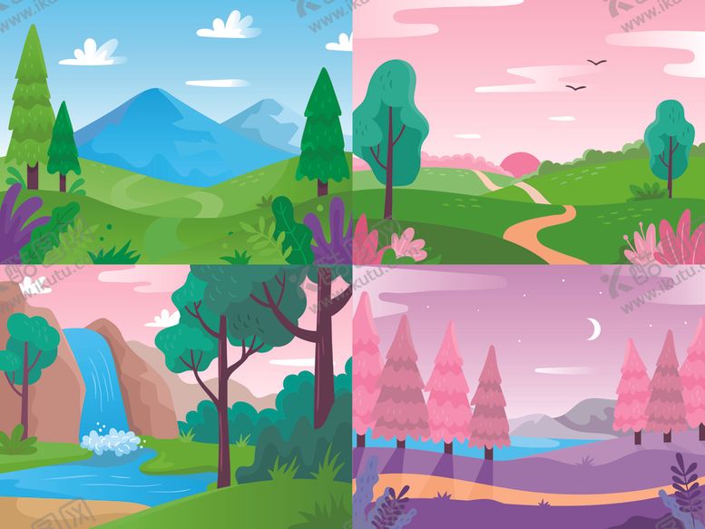 编号：41600804140039487023【酷图网】源文件下载-自然风景插画