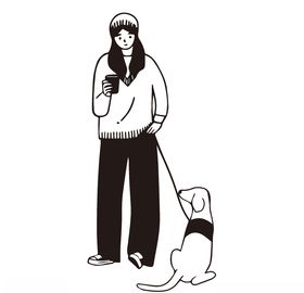 遛狗女孩