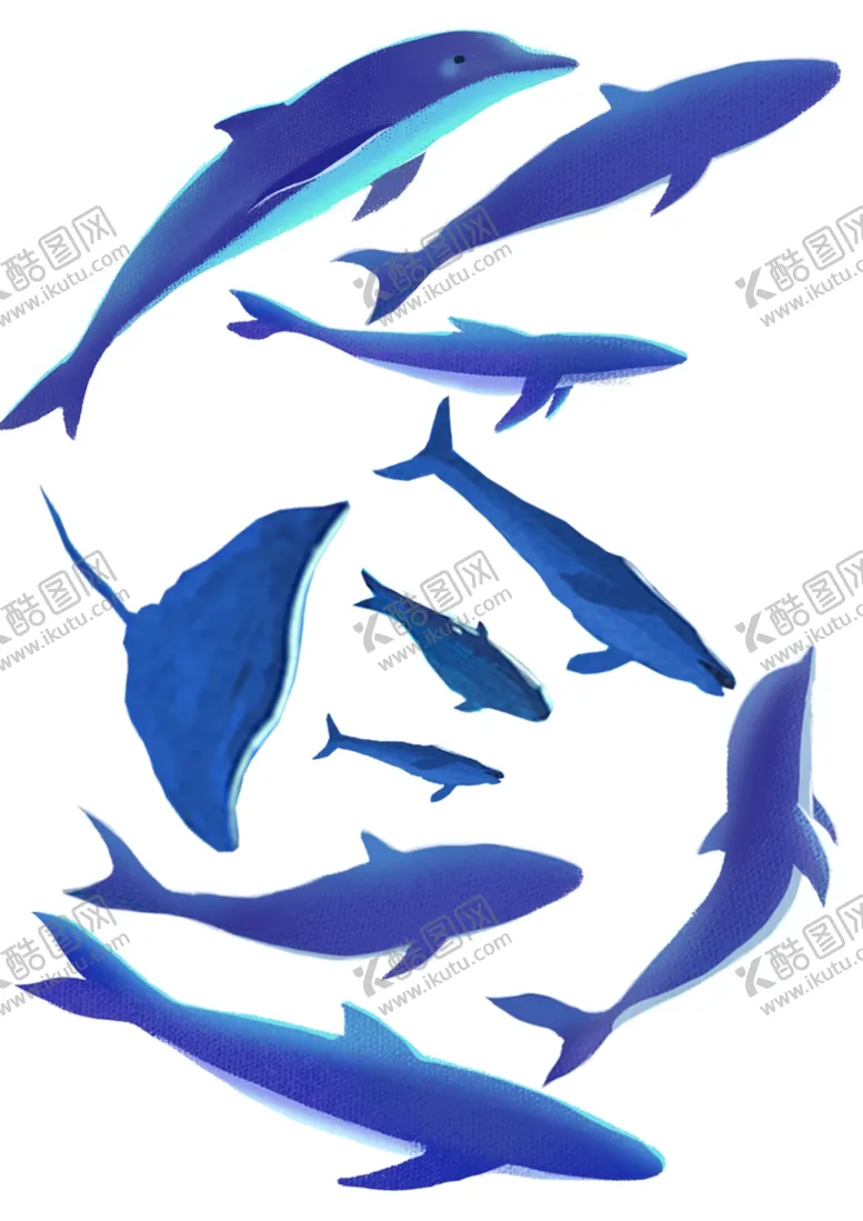 编号：22796802242037385666【酷图网】源文件下载-鲨鱼水粉画