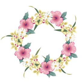 花纹花唯美花纹花环浪漫