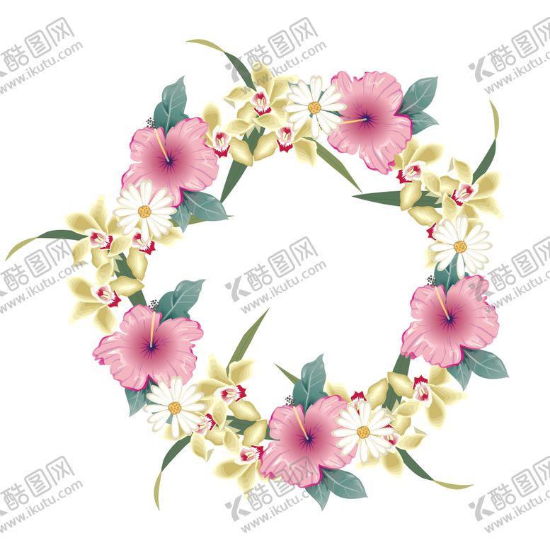 编号：52747910220140135509【酷图网】源文件下载-花纹花唯美花纹花环浪漫