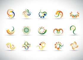 多彩创意抽象标志集合