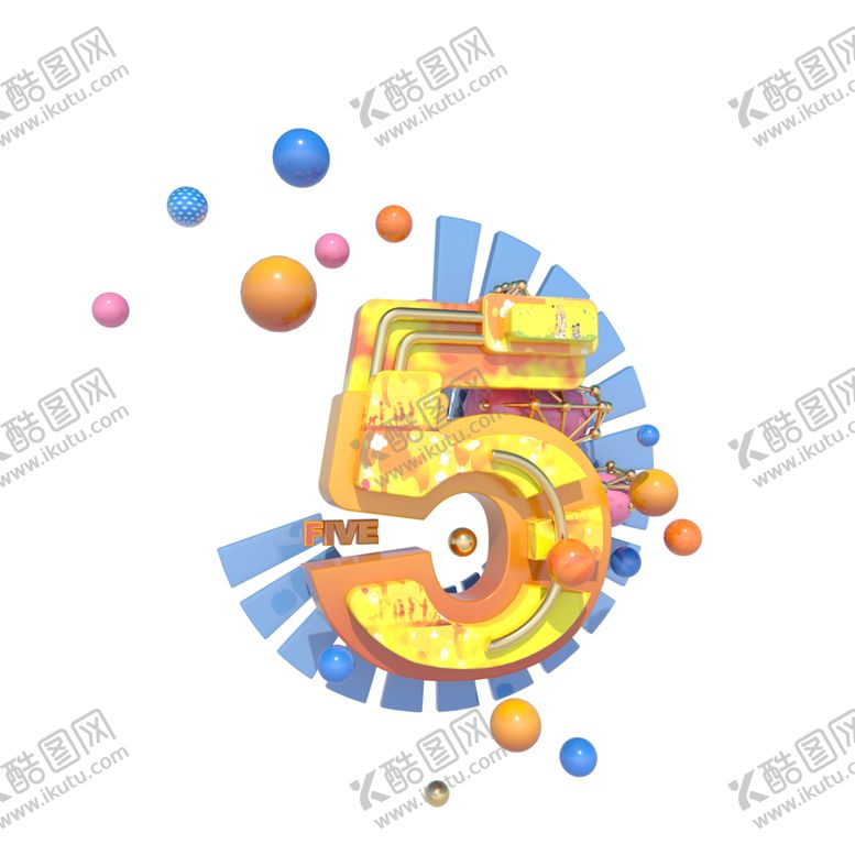 编号：17122110150508083720【酷图网】源文件下载-三维立体数字5