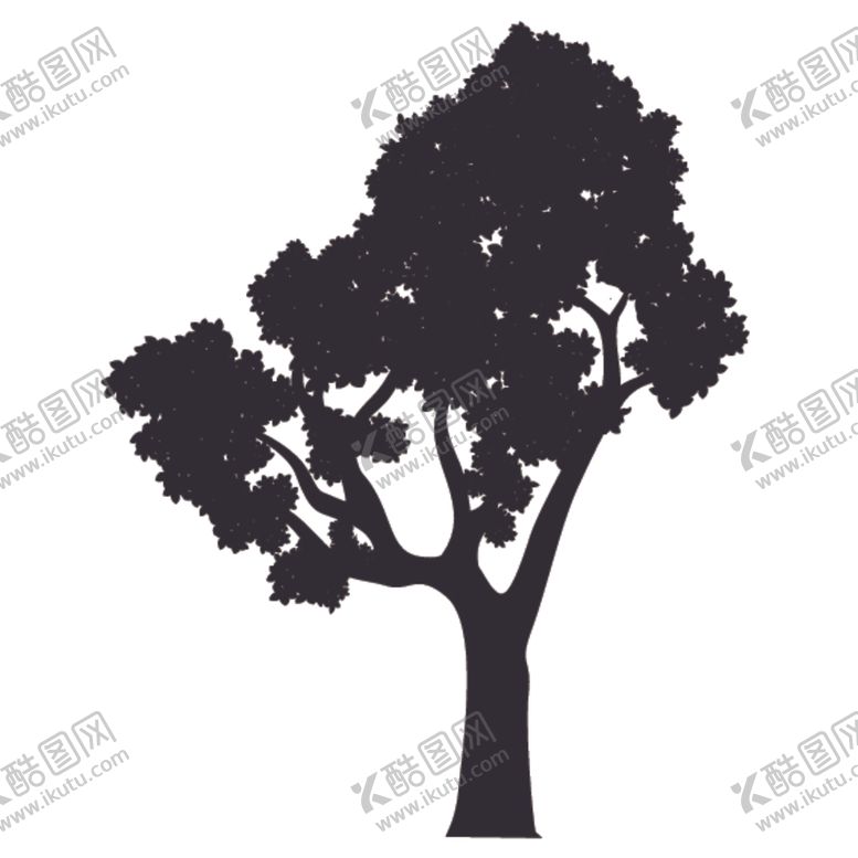 编号：34035310210225436332【酷图网】源文件下载-植物树木剪影
