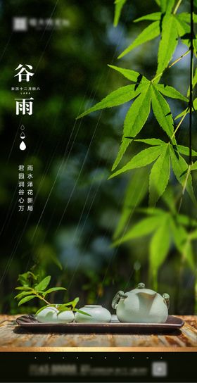 地产谷雨节气海报