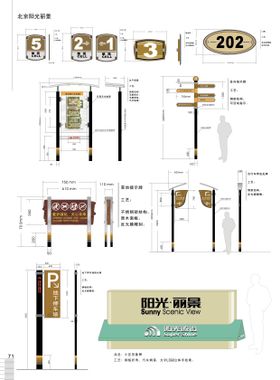 标识标牌园区引导索引指示牌立牌