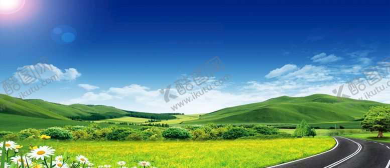 编号：98170509202204105904【酷图网】源文件下载-蓝天草地背景