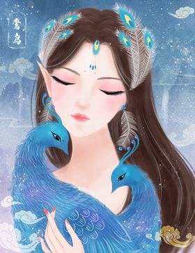 国潮手绘插画