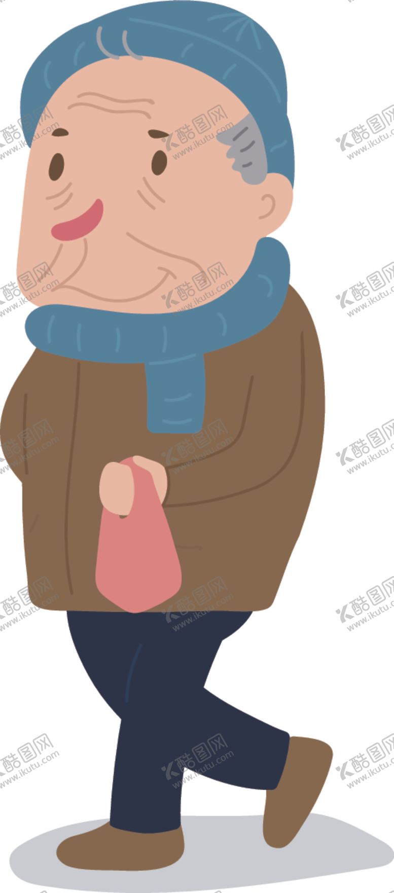编号：59523210012359567928【酷图网】源文件下载-卡通人物买菜的老爷爷EPS