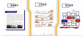 简约微立体公司简介文化墙