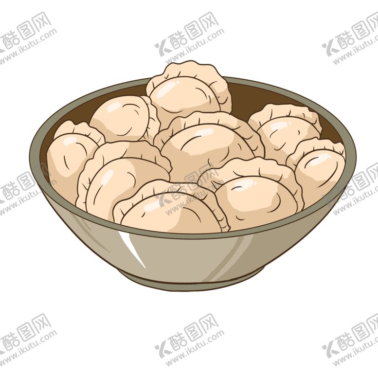 编号：68200409222130207377【酷图网】源文件下载-手绘饺子素材