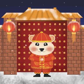 鼠年背景封面海报创意