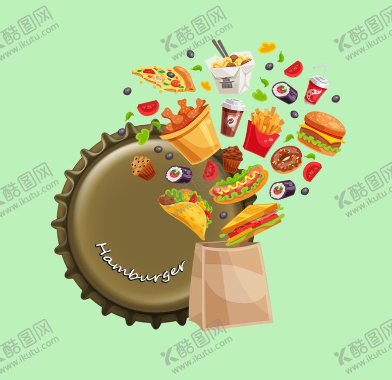 编号：98071210080246512695【酷图网】源文件下载-汉堡店标志