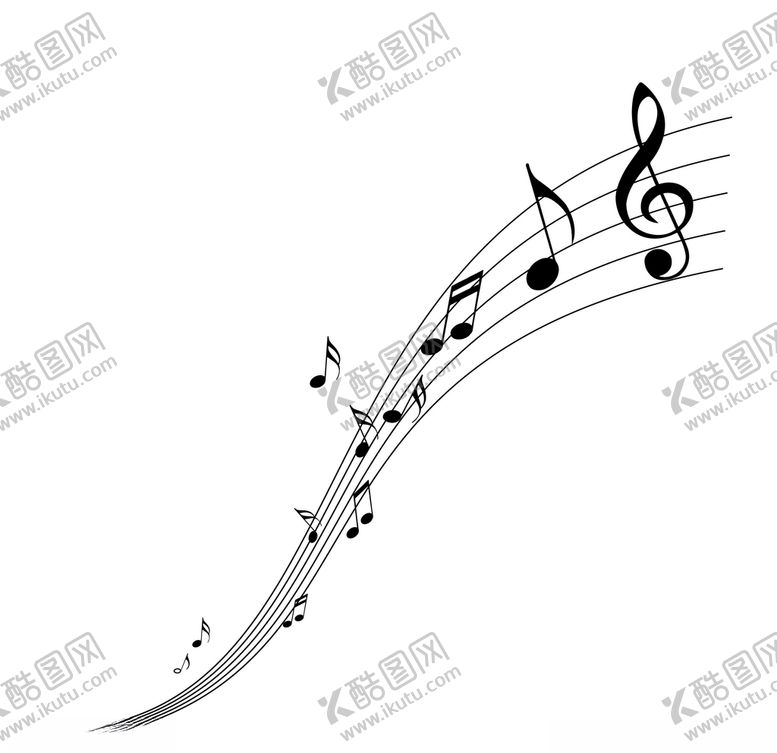 编号：12093707050220422392【酷图网】源文件下载-五线谱音符