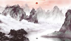 中式山水画