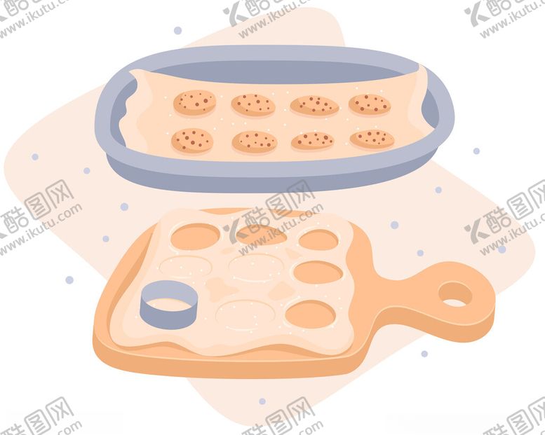 编号：40322202162314256218【酷图网】源文件下载-饼干烘焙插画