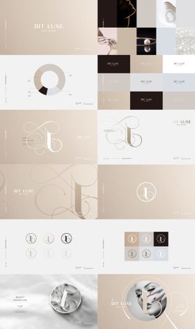 珠宝vi奢华高级珍珠钻石质感金色