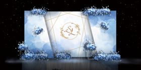 布艺迎宾区婚礼效果图