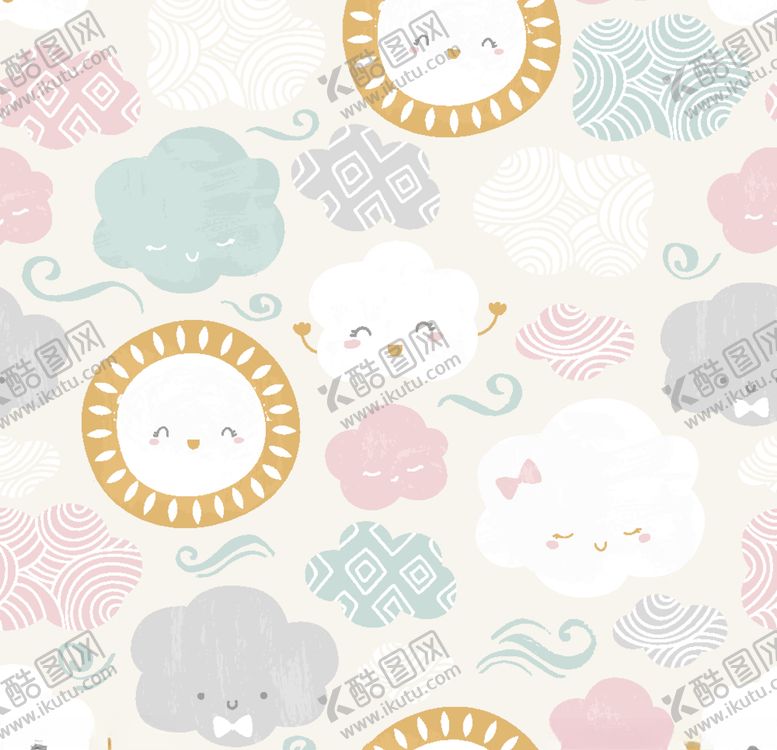 编号：83911810220256196049【酷图网】源文件下载-小清新可爱卡通背景图案
