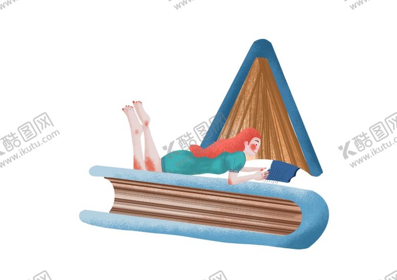 编号：54187109130520378713【酷图网】源文件下载-看书女孩