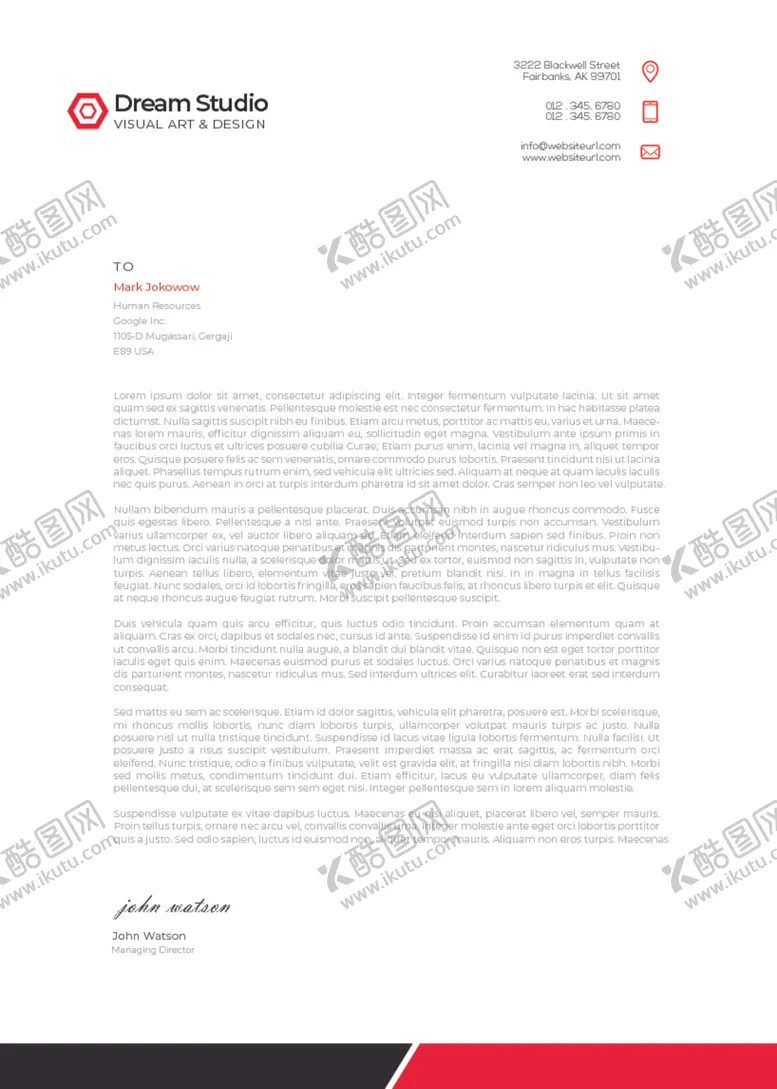 编号：48286106300848499619【酷图网】源文件下载-商务信笺模板