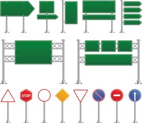 空白街道交通标志