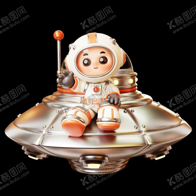 编号：41635501190456409043【酷图网】源文件下载-卡通宇航员3D模型